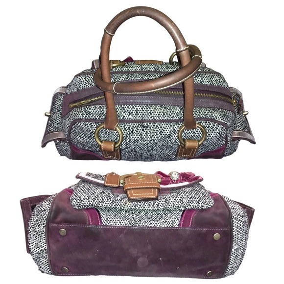 Vintage COACH Tweed and Leather Satchel Bag - Picture 13 of 13